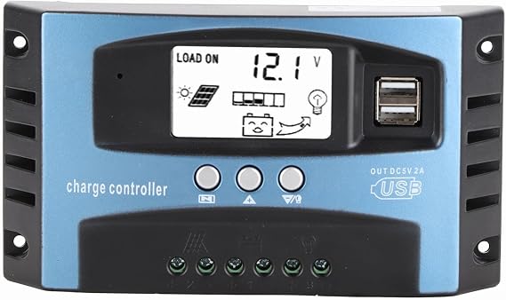 MPPT Solar Charge Controller, 40/50/60/100A Solar Charge Controller Dual USB LCD Display 12V 24V Solar Charge Regulator Solar Battery Charger ( 100A) Solarregler Mppt Charge Controller