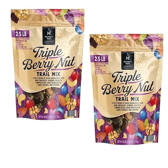 Triple Berry Nut Trail Mix, 40 oz (40 ounce (2 pack), Berry Nut)