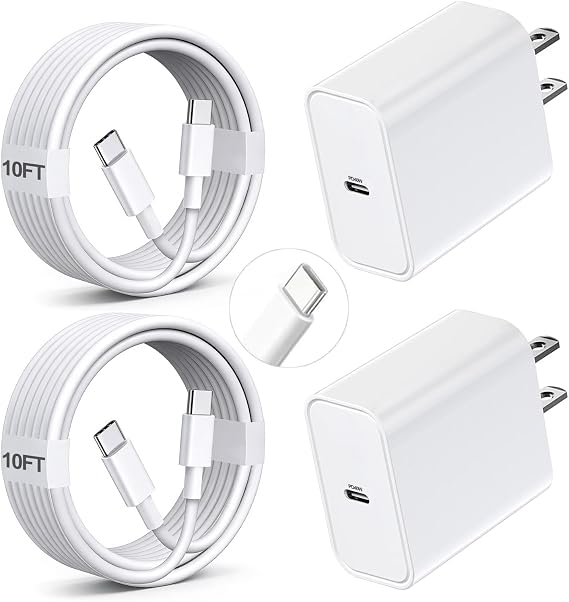 [Apple MFi Certified] iPad Charger Fast Charging,2Pack 40W USB C Charger Block&10FT USB C Charging Cable Cord for Apple iPad Pro 13/12.9/11(2018-2026),iPad 11,iPad Air M4/M3/M2/5/4,Mini 6/7,iPhone 17