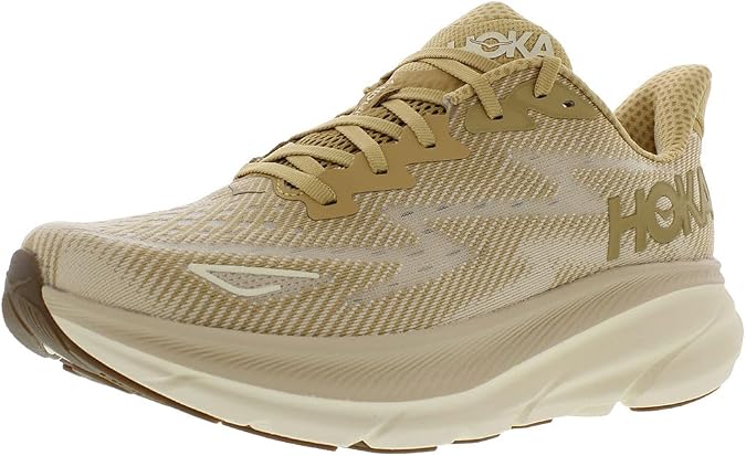 HOKA Clifton 9 Mens Shoes Size 10, Color: Wheat Shifting Sand