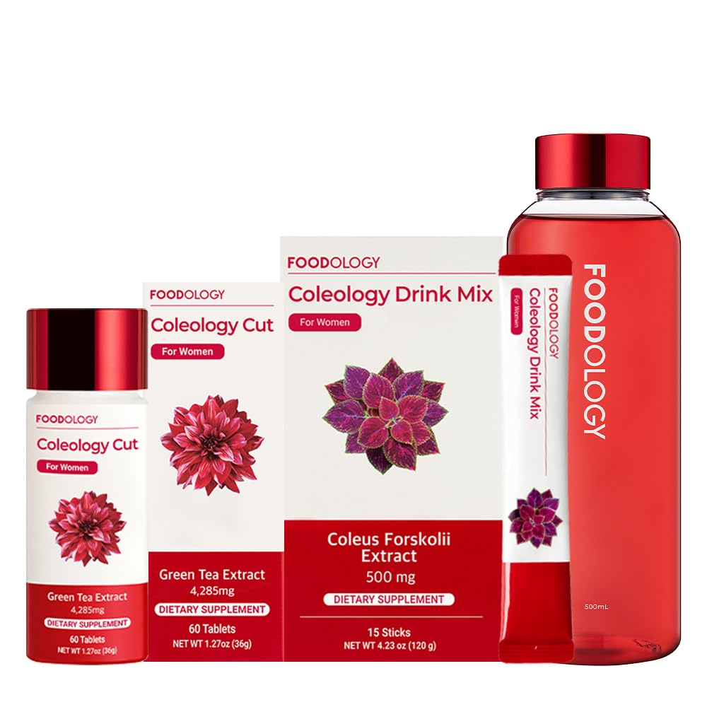 FOODOLOGY Redbottle Burning ComboColeology Drink Mix & Coleology Cut & Water Bottle