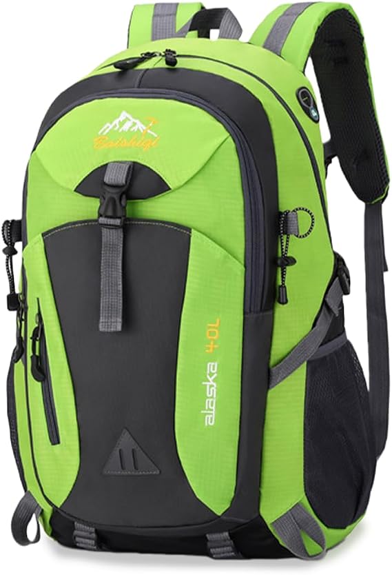 40L Hiking Backpack Lightweight Breathable Trekking Rucksack for Men Women, Durable Water Resistant Travel Bag for Skiing Camping Climbing Cycling Trekking Mountaineer Outdoor Sports