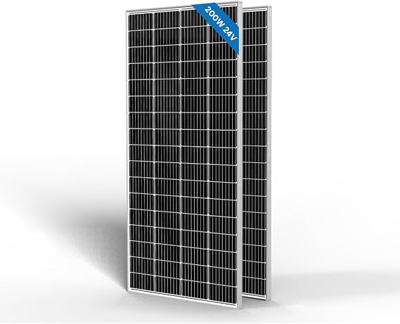 ACOPOWER Solar Panel 400W 24V, Monocrystalline High-Efficiency PV Module Power Charger for RV Caravan Marine Camper Rooftop Farm Battery and Off Grid(2 * 200W)