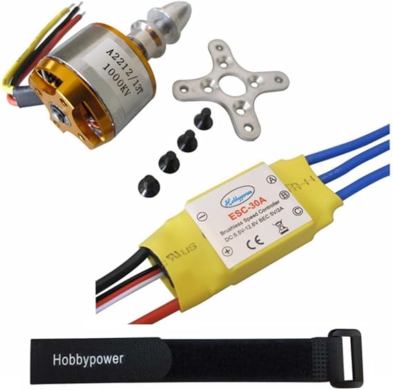 30A Speed Controller ESC + XXD A2212 1000KV Brushless Motor for Multicopter X450 X525 X600 Quadcopter + 1 Strap