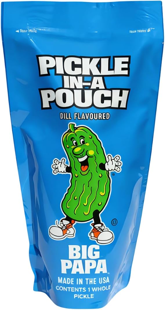 American PICKLE IN-A-POUCH​ Jumbo Pickles in a Bag - Variety of Tangy Flavours - Low Calorie, Ready to Eat Snack