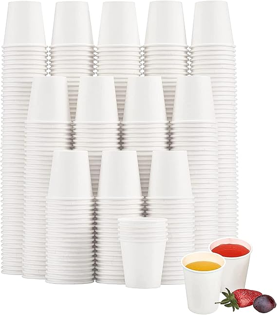 SIUQ 1200 Pack 3 oz Paper Cups, Small Disposable Bathroom Mouthwash Cups