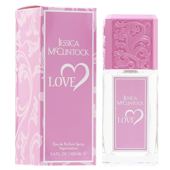 Jessica McClintock Love Eau De Parfum Spray for Women, 3.4 oz - Bright Floral Scent with Yuzu, White Tea, Gardenia, Jasmine & Amber, Romantic Long-Lasting Fragrance