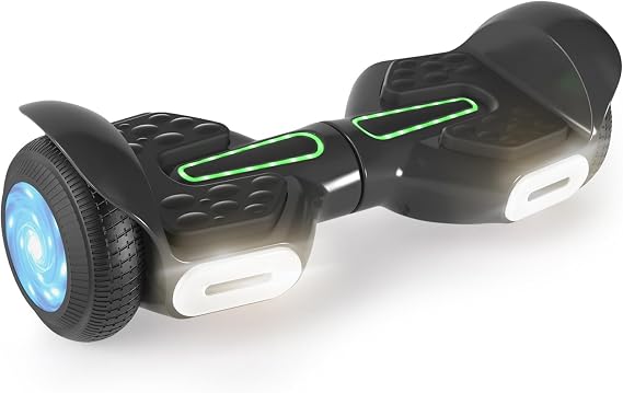 SIMATE 6.5" Scooter, Bluetooth Music Speaker and LED Light, Top 8.5mph & 8.5 Miles Range Power by Dual 250W Motor, Gifts for Kids Adults Boys, for All Ages