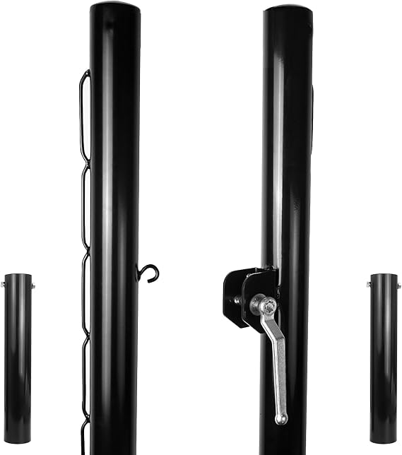 Aoneky Heavy Duty Round Tennis Posts with Ground Sleeves