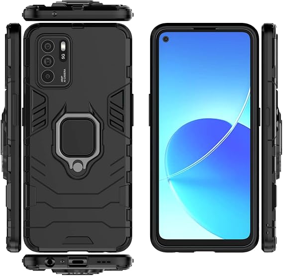Case for Oppo Reno 6 Z Case Cover,Case for Oppo Reno 6 Z 5G Case Cover,Magnetic Car Mount Bracket Shell Case for Oppo Reno6 Z 5G CPH2237 Case Black