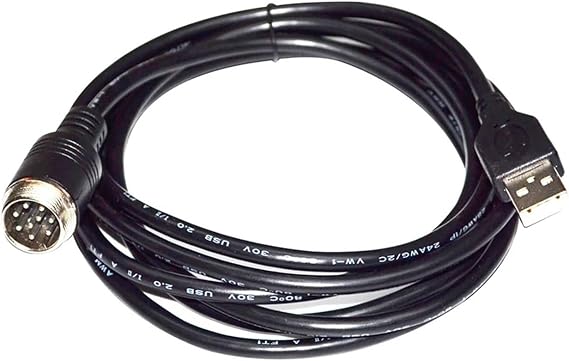 USB 2.0 to 9 Pin 9DIN DIN-USB Cable for Thrustmaster TH8A Partner TSSH MOD + Handbrake Data Cable Computer Connection Data Cable