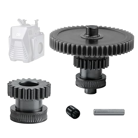 Neptune 4 Extruder Gear Upgrade Kit - Nanocoated Mold Steel Dual Gear Extruder for Elegoo Neptune 4/Pro/Plus/Max, One-Piece Shaft Integrated Gear Assembly