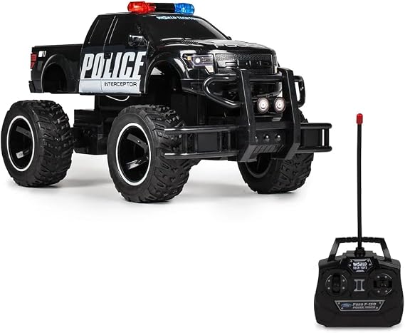 Ford F-150 Police 1:14 RC Monster Truck, Police Lights, All-Terrain Tires