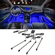 LEDGlow 4-Piece Single Color LED Interior Underdash Lighting Kit - Blue by LedGlow