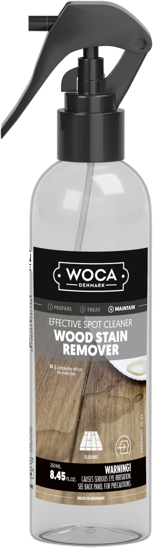 WOCA Wood Stain Remover Spray, Wood Spot Cleaner, 8.5 fl oz (250 ml)