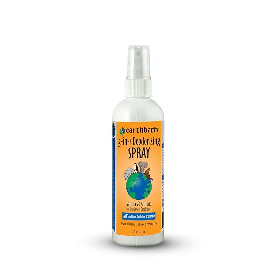 earthbath Vanilla & Almond 3-in-1 Dog & Puppy Deodorizing, 8 Oz (1 Pack)