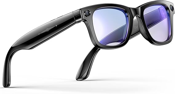 Upgraded AI Smart Glasses, 4K POV Camera, Open-Ear Audio & Blue Light Lens