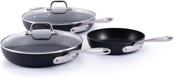 All-Clad HA1 Expert Nonstick, 5-Piece Fry Pans Set, Induction Ready