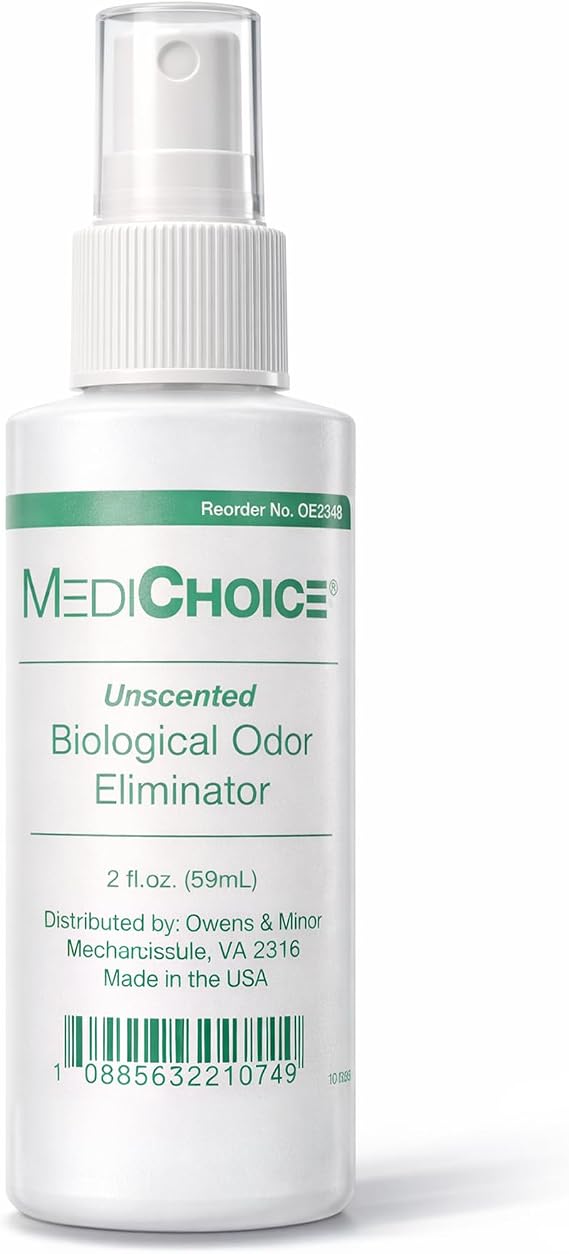 MediChoice Biological Odor Eliminator, Unscented, Pump Spray, 2 Ounce, 1314OE2241 (Each of 1)