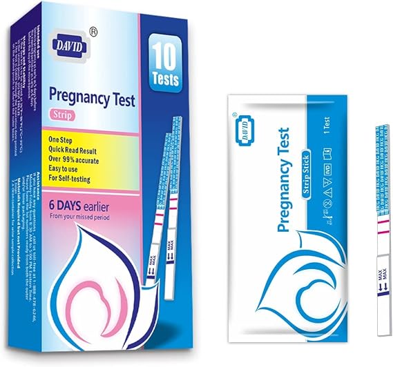 DAVID Pregnancy Test Strips, HCG Urine Test Kit, 10 Count