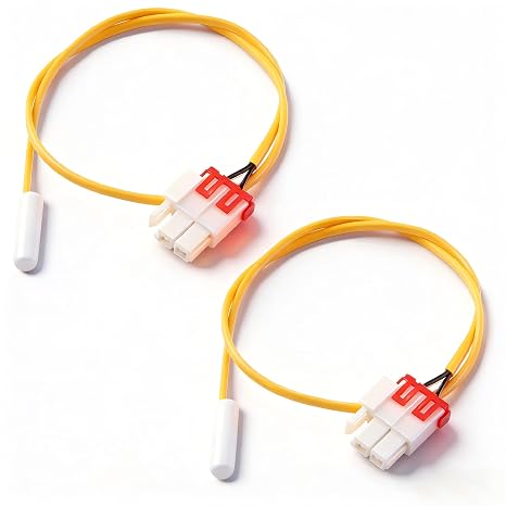 2 Pack DA32-10104N Refrigerator Temperature Sensor, Replace DA32-10104V | Fit for Samsung Defrost Thermistor,Fix 5E/SE Error Code, Fit for Samsung French Door Side by Side Family Hub Fridges