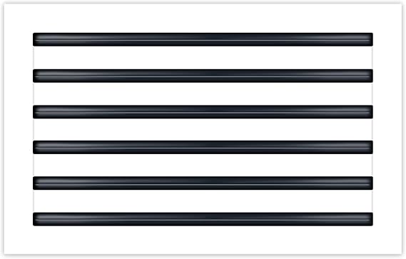 BUILDMART - 20x12 Modern AC Vent Cover - Decorative White Aluminum Air Vent - Standard Linear Slot Diffuser - Heating and Cooling Register Grille for Ceiling, Walls & Floors - Texas Buildmart