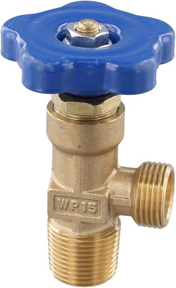 Copper Alloy WP-15 for ARGON Cylinder Valve Head, 20MPA Leak-Proof Safety Accessory for Industrial Welding Tools(Big teeth bottle head)