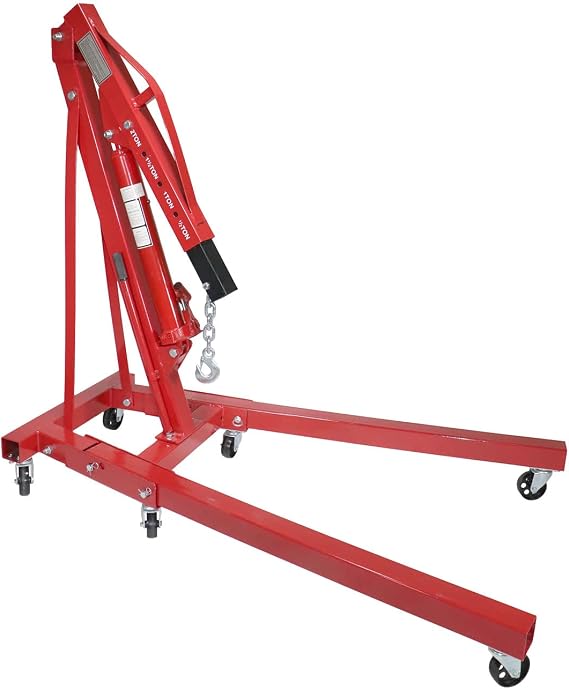 Dragway Tools 2 Ton Folding Hydraulic Engine Hoist Cherry Picker Shop Crane Hoist Lift