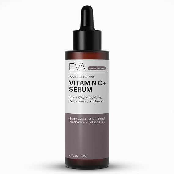 Eva Naturals Skin Clearing Vitamin C Serum, Retinol & Salicylic, 2 oz