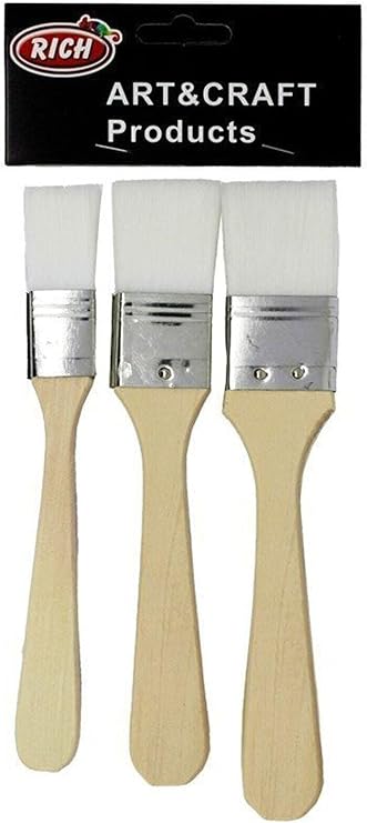 Rich Economical Set Brush 3-Piece White Bristle