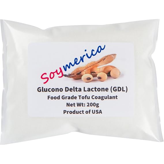 Soymerica Tofu Coagulant - 200g Premium Glucono Delta Lactone (GDL). Food Grade. 100% Product of USA