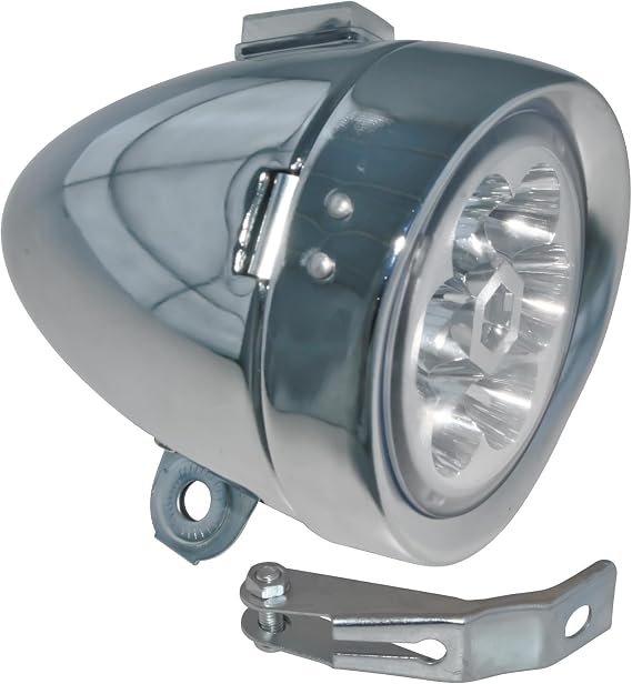 Vintage Bicycle LED Headlight,Retro Bike Front Light Lamp,6 LED Retro Bicycle Front Light Flashlight Headlamp,with Mounting Bracket Waterproof Safety Headlight for Bike,Mountain,Night Riding