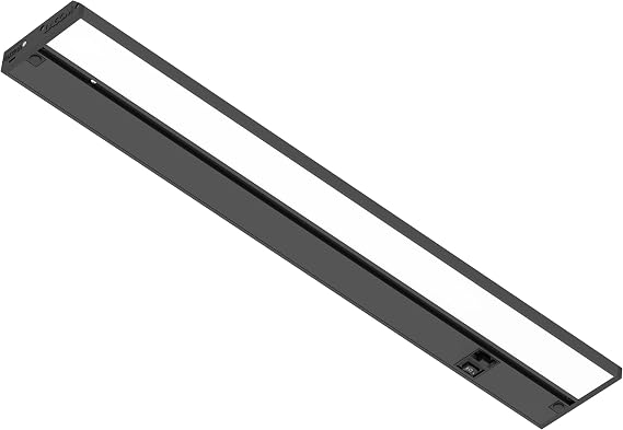 LAGOM Halo 18-Inch Hardwired LED Under Cabinet Light, 3-CCT, Black