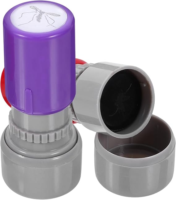 BESPORTBLE 2pcs Self-Inking Fake Mosquito Stamp Realistic Simulation Prank for Friends and Family Interactive Trick Prop for Fool S Day Birthday Holiday Fun