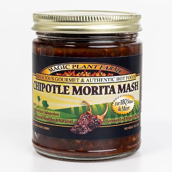 Chipotle Mortia aka Smoked Jalapeno Mash by Magic Plant Rich Smoky Earthy Flavor - Hints of Sweetness - add to Dips - Dishes - Cocktails | Natural | Gluten Free (9 oz)