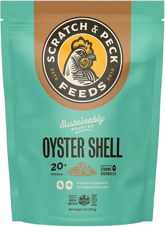 Scratch and Peck Feeds | Oyster Shell Chickens & Ducks | 4 lb Pouch