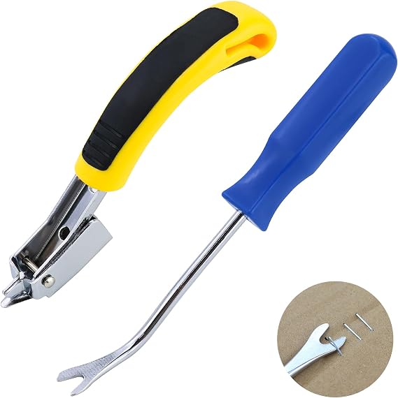 Staple Puller Tool with U tip Fastener Remover, Heavy Duty Staple Remover Staple Removers Strength Staple Puller Removing for Furniture Floor Wooden Case Carton Photo Frame Carpet Staple Remove