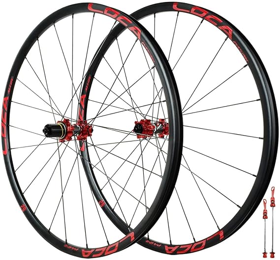 26" 27.5" 29" Mountain Bike Wheelset Quick Release MTB Rim 24H Front Rear Disc Brake Wheel 360 Clicks Straight-Pull Hub QR 100/135mm,for 7-12 Speed Cassette