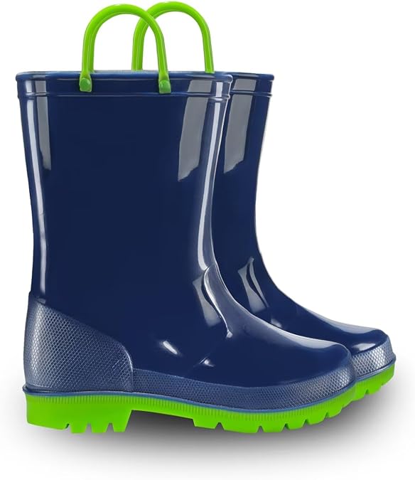 EUXTERPA Kids Rain Boots Toddler Waterproof Boots
