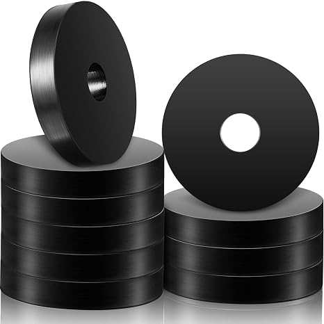 10 Pcs 1 1/2 OD x 3/8 ID x 1/4 Inch Thickness Rubber Spacer Flat Rubber Bushings Neoprene Washers for Screws Bolts Faucet Household Appliances