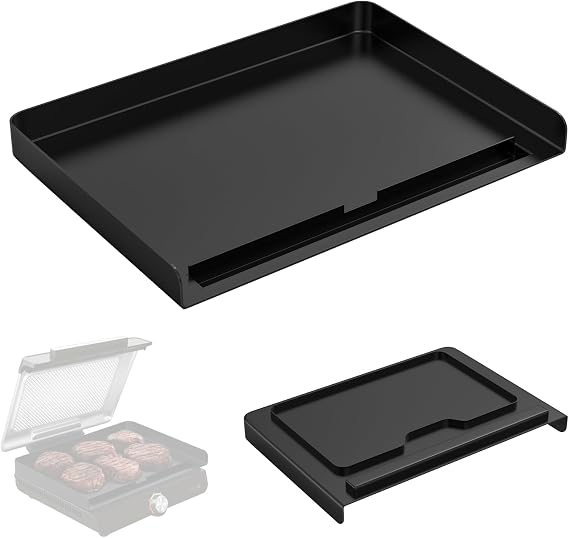 GR101 Grill Plate Replacement Part for Ninja Sizzle Smokeless Indoor Grill & Griddle, 14'' Flat Top Grill Plate Parts for Ninja GR100 Series Electric Grill, GR101 Griddle Plate, Non-stick