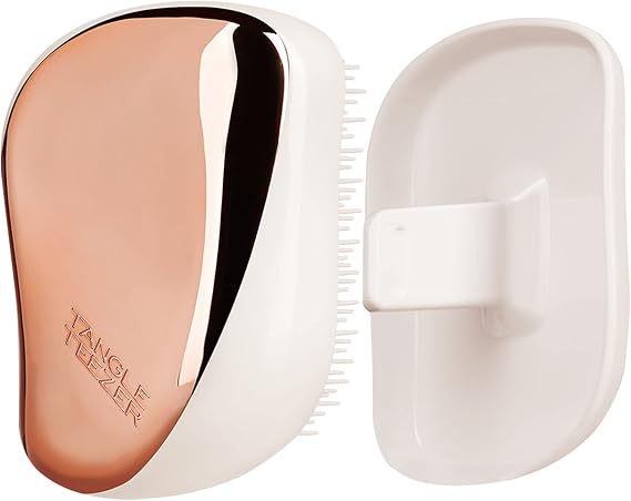 Tangle Teezer Compact Styler Rose Gold Ivory Kapaklı Saç Fırçası - Seyahat ve Çanta Boy Tarak