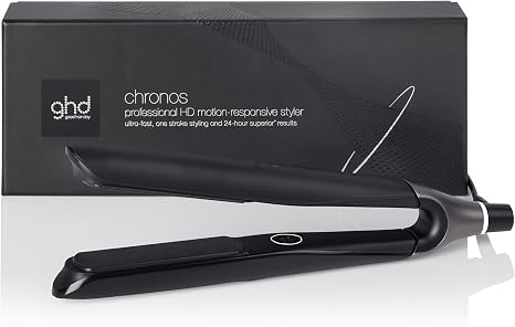 ghd Chronos Hair Straightener & Styler - Most Advanced Styler, 3X Faster Styling, More Shine, No Extreme Heat Damage - for All Hair Types - (UK Plug)