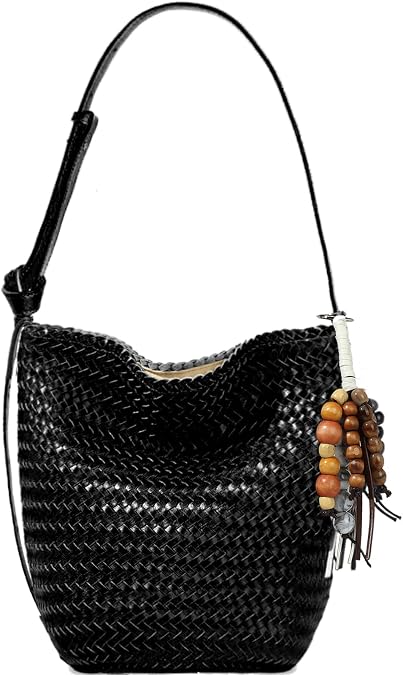 JINMANXUE Woven Tote Bag For Women, Female Handbag and Purses, Fashion Vegetable Basket Bag, Causal Shoulder Crossbody Bags