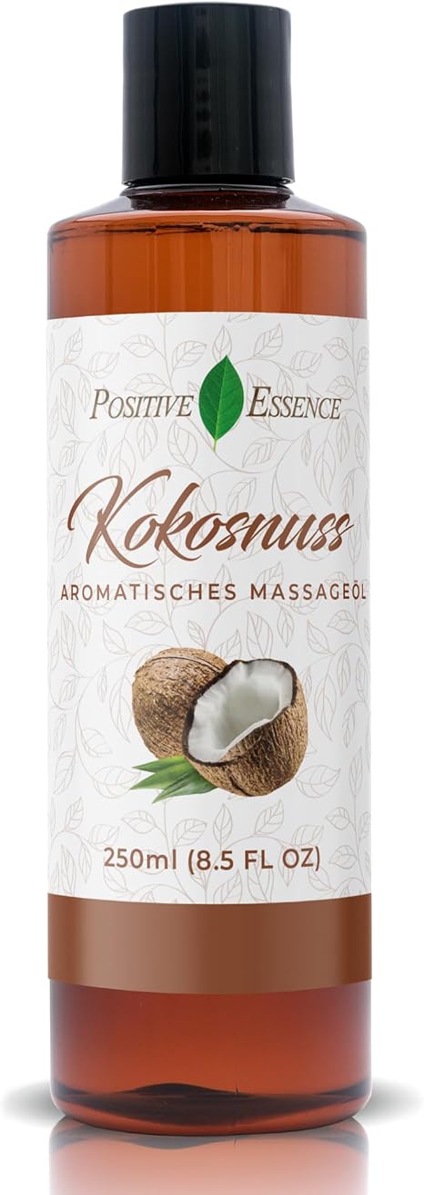 Kokosnuss Massageöl Körperöl für die Therapie – entspannendes Massageöl Natürliche Inhaltsstoffe – Jojoba Süßmandel Vitamin E für die Hautpflege