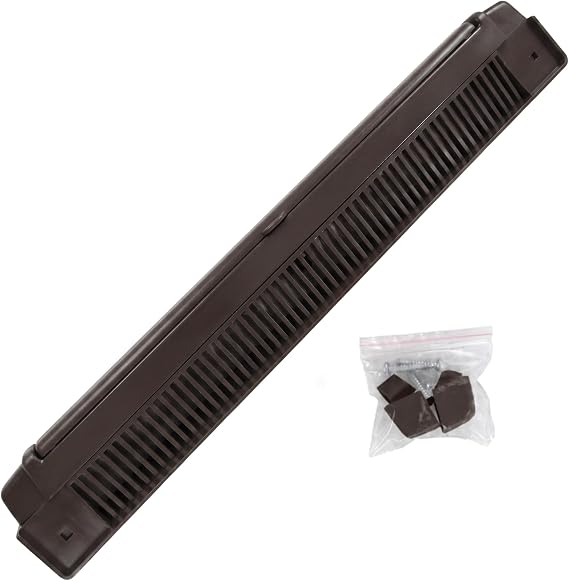Merriway BH03174 Windows and Door Fully Adjustable Trickle Vent, 260mm (10.4 inch) - Brown