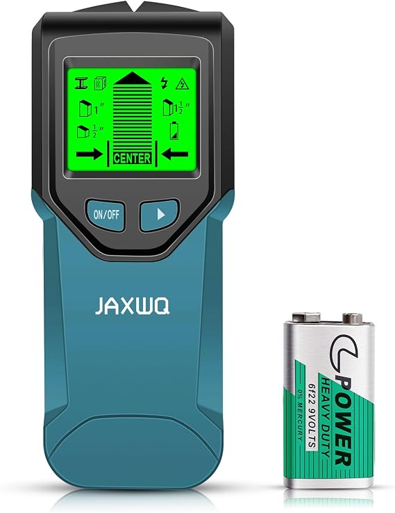 Stud Finder Wall Scanner - 5 in 1 Stud Finder Tool w/Smart Chip and HD LCD Display, Stud Detector Beam Finders for the Center and Edge of Wood AC Wire Metal Studs Joist Pipe (Dark Aqua)