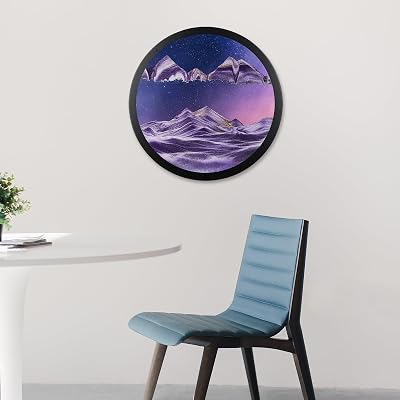 17.3 Moving Sand Art Wall Decor, Wall Decoration Painting Flowing Sand Painting Sand Wall Art Moving 360 Rotation Art Sandscape Decor 3D Sand Art Liquid Motion for Home and Office Decor