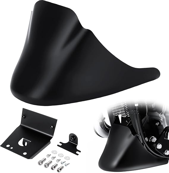 Front Spoiler for 2004-Up Sportster, Motorcycle Fairing Front Chin Spoiler Cover Lower Cowl for Harley Davidson Sportster XL Iron 883 1200 Forty-Eight Seventy-Two Superlow Roadster (Matte Black)