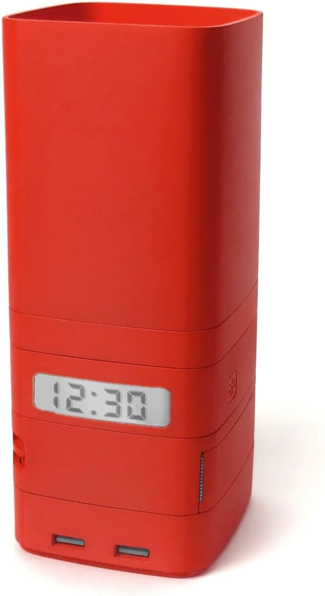 Lexon Minitotem Stackable Desk Set, Red